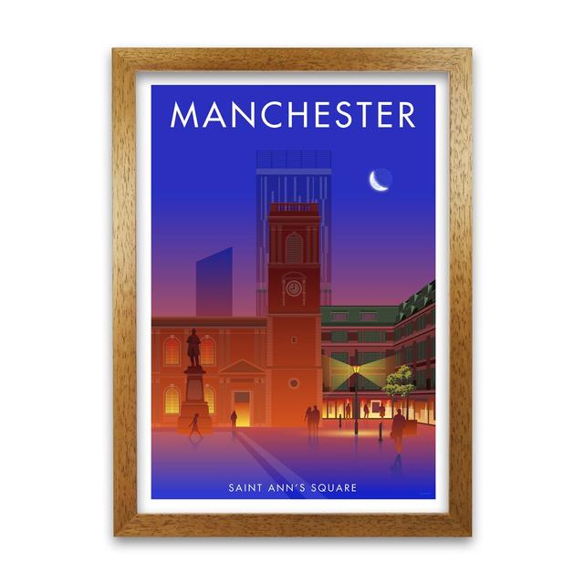 Manchester Saint Ann's Square by Stephen Millership - Graphic Art Print on Paper East Urban Home Size: 84.1 cm H x 59.4 cm W x 5 cm D, Frame Options: on Productcaster.