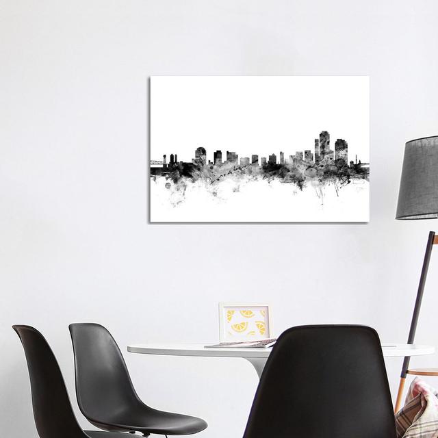 Wilmington, Delaware In Black And White by Michael Tompsett - Wrapped Canvas Gallery-Wrapped Canvas Giclée Latitude Run Size: 66.04cm H x 101.6cm W x on Productcaster.