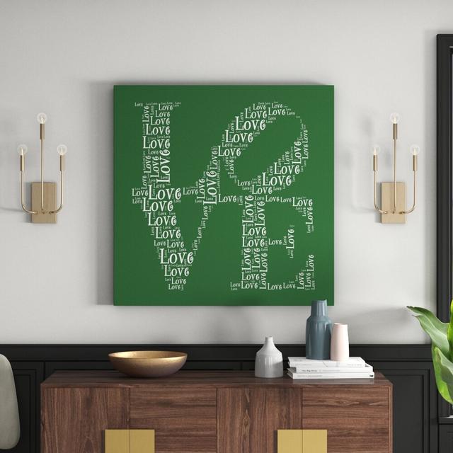 Love Word Collage Graphic Art Print on Wood East Urban Home Size: 116cm H x 116cm W on Productcaster.