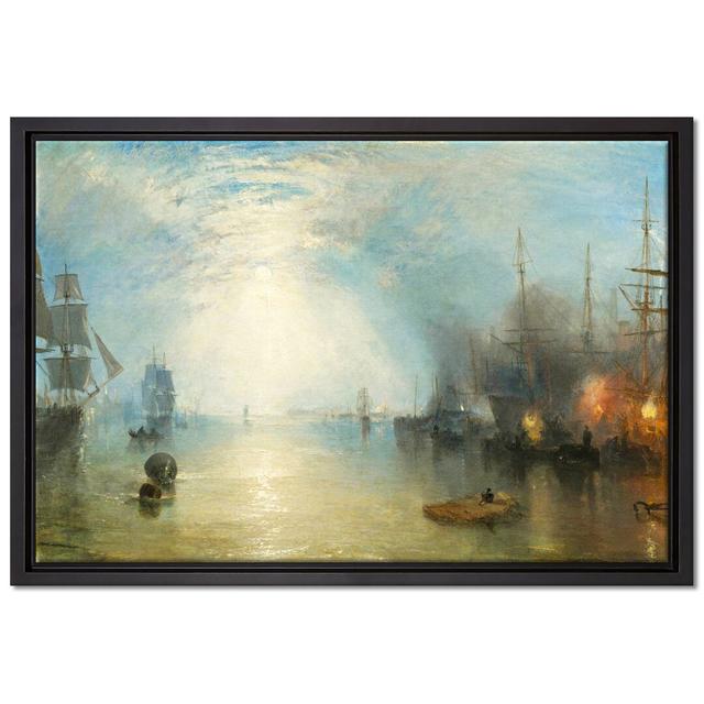 Gerahmtes Leinwandbild Keelmen Heaving in Coals by Moonlight von William Turner Longshore Tides Maße: 45 cm H x 65 cm B x 2,5 cm T on Productcaster.