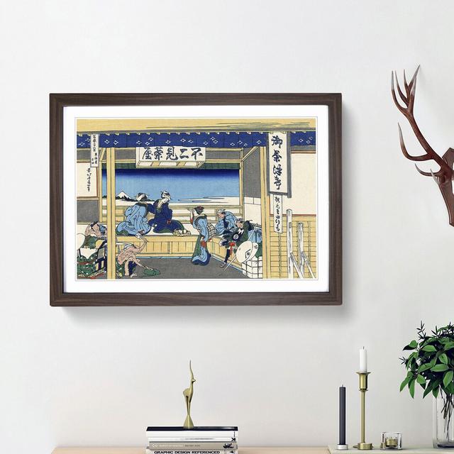 Yoshida at Tokaido by Katsushika Hokusai - Picture Frame Art Print East Urban Home Frame Option: Walnut Framed, Size: 48cm H x 65cm W x 2cm D on Productcaster.