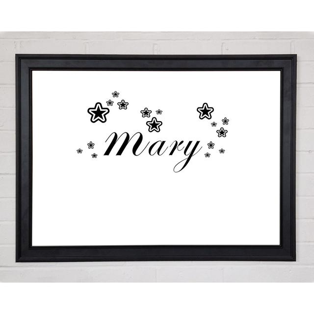 Your Name In Stars White Framed Print 10558 Happy Larry Size: 29.7cm H x 42cm W x 1.5cm D on Productcaster.