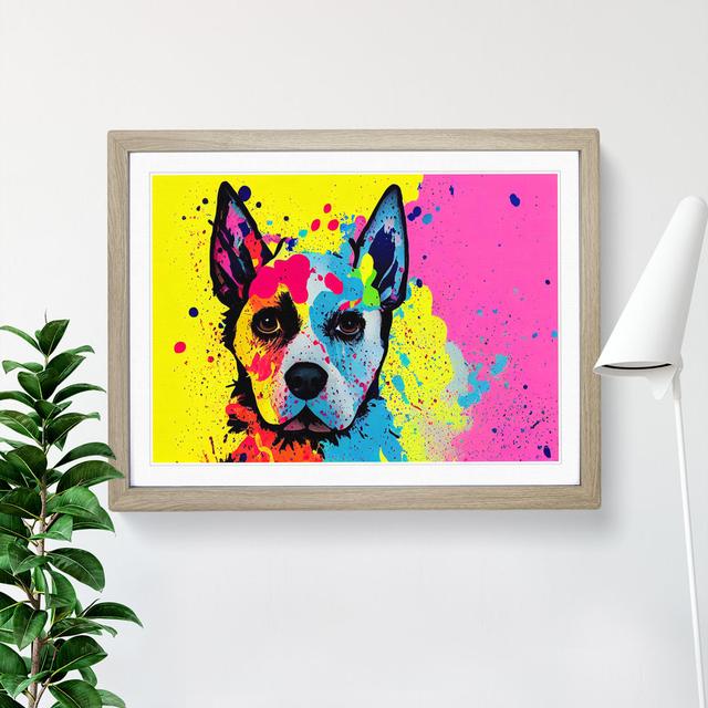 Dog Vol.4 Abstract - Picture Frame Painting 17 Stories Frame Colour: Oak, Size: 25cm H x 34cm W x 2cm D on Productcaster.