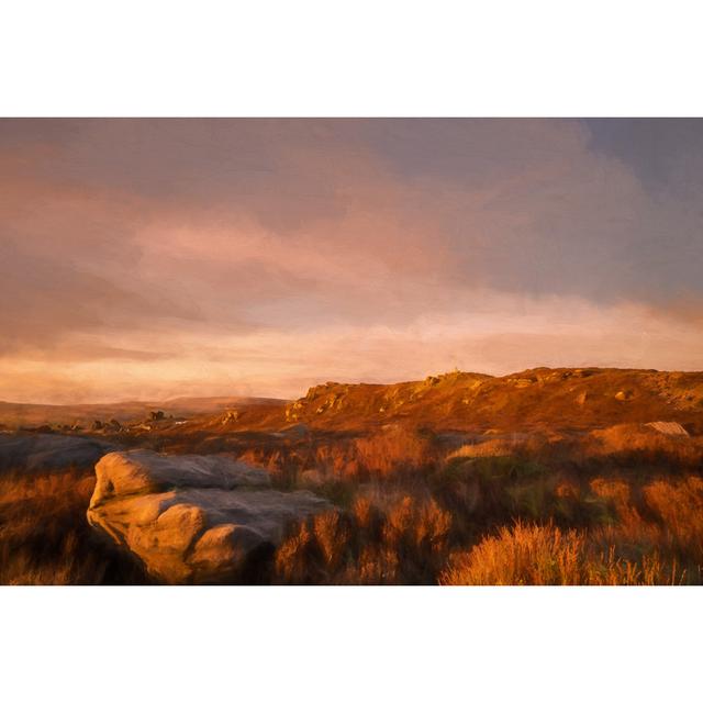 Dixson Sunset On The Roaches - Wrapped Canvas Photograph Alpen Home Size: 30cm H x 46cm W x 3.8cm D on Productcaster.