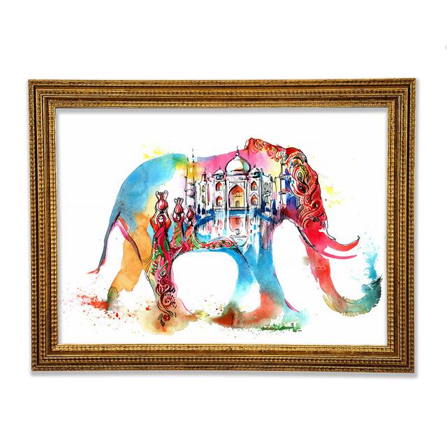 Rainbow Indian Elephant - Print Latitude Vive Size: 84.1cm H x 118.9cm W on Productcaster.