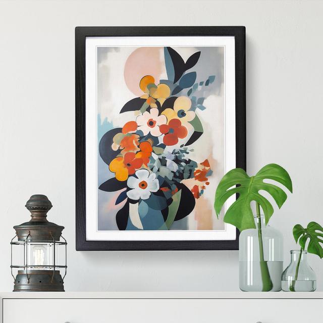 Flowers Bauhaus Vol.3 - Picture Frame Print Marlow Home Co. Format: Black Framed, Size: 64cm H x 46cm W x 2cm D on Productcaster.