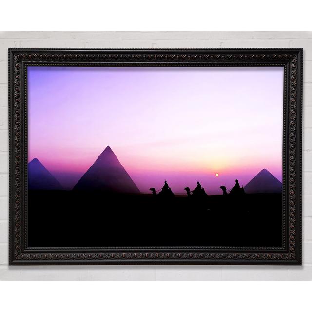 Egyptian Pyramids At First Light - Single Picture Frame Art Prints Bright Star Size: 42cm H x 59.7cm W on Productcaster.