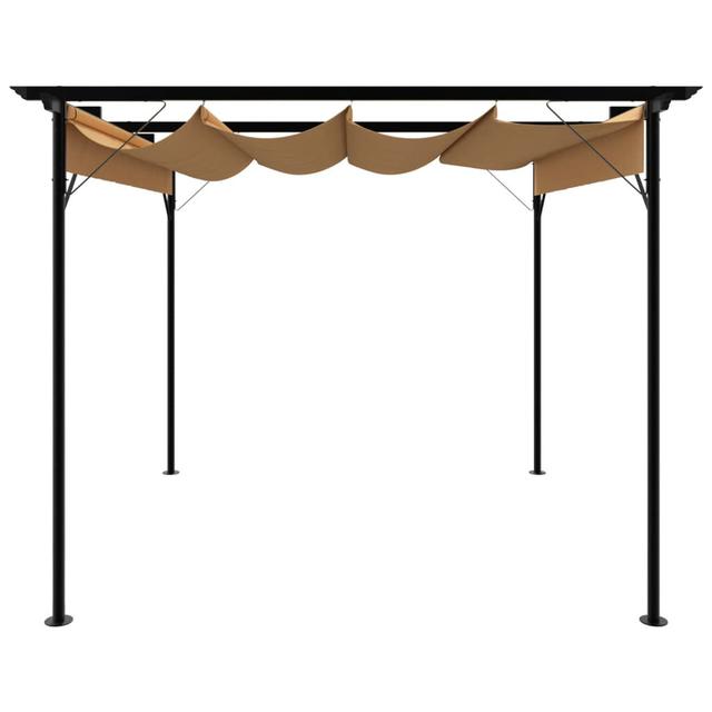 Aaratrika 3m x 3m Steel BBQ Gazebo Sol 27 Outdoor Roof Colour: Taupe on Productcaster.