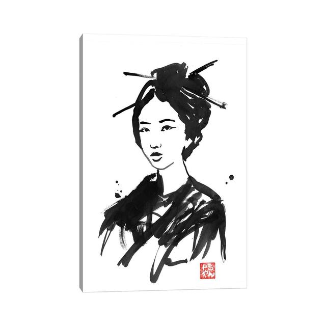 Geisha II by Péchane - Print on Canvas Bloomsbury Market Size: 45.72cm H x 30.48cm W x 1.91cm D, Format: Wrapped Canvas on Productcaster.