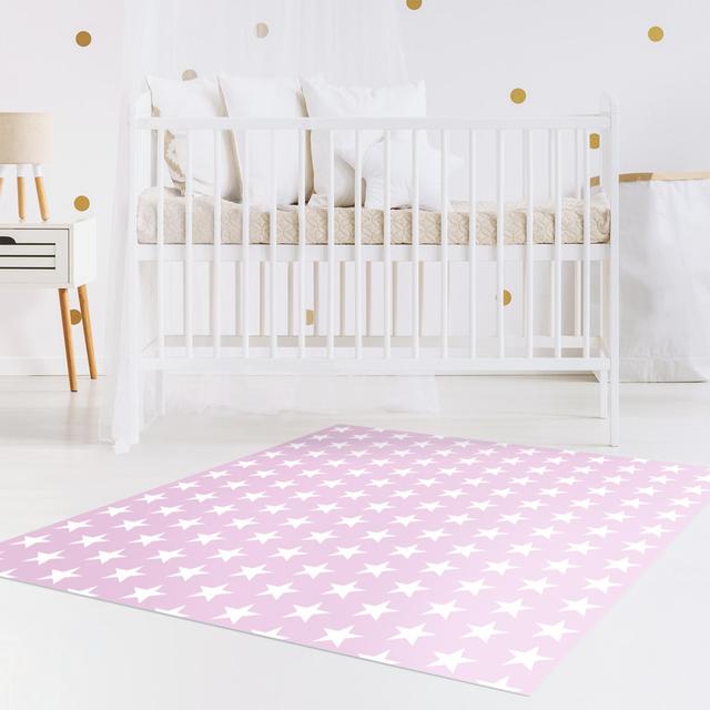 Square Gracynn Geometric Pink/White Indoor / Outdoor Area Rug East Urban Home Rug Size: Square 80cm on Productcaster.