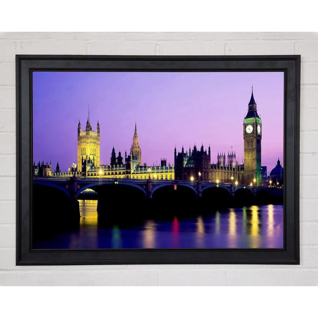 London Bridge City Lights - Single Picture Frame Art Prints Ebern Designs Size: 29.7cm H x 42cm W on Productcaster.