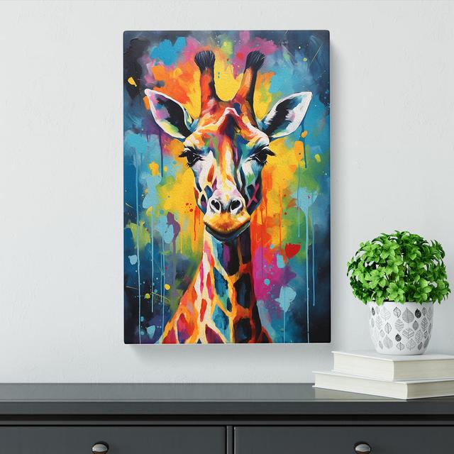 Giraffe Gestural - No Frame Print Latitude Vive Size: 60cm H x 40cm W x 3cm D on Productcaster.