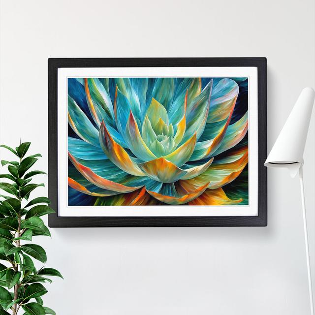 Succulent Plant Painting Vol.3 Abstract - Single Picture Frame Print Latitude Vive Frame Colour: Black Framed, Size: 25cm H x 34cm W x 2cm D on Productcaster.