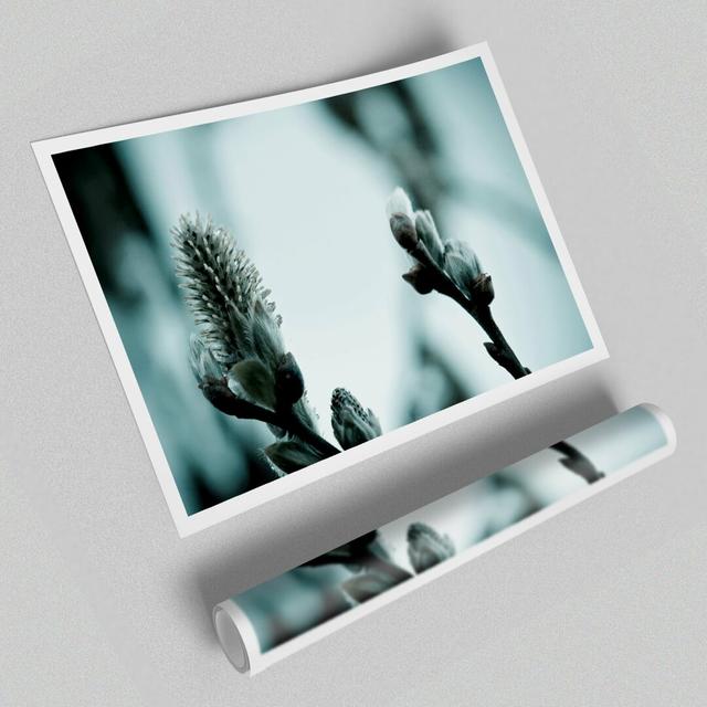 Winter Snow Flowers Print Poster - Graphic Art Print on Paper East Urban Home Size: 42cm H x 59.4cm W on Productcaster.