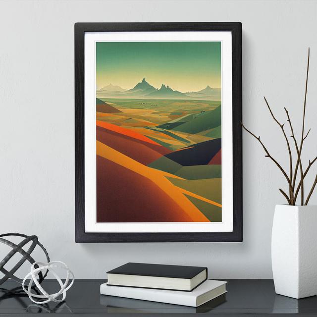 Brilliant Mountain Landscape - Graphic Art Alpen Home Format: Black Framed, Size: 36cm H x 27cm W x 2cm D, Matte Colour: White on Productcaster.