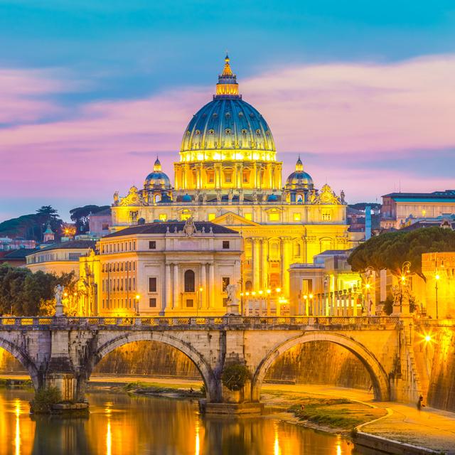 View at St. Peter's Cathedral in Rome, Italy - Wrapped Canvas Photograph 17 Stories Size: 91cm H x 91cm W x 3.8cm D on Productcaster.