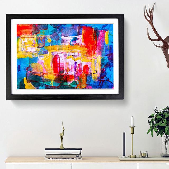 Abstract Art Painting Vol.299 by S.Johnson - Picture Frame Painting Print East Urban Home Size: 48cm H x 65cm W x 2cm D, Frame Option: Black Framed on Productcaster.