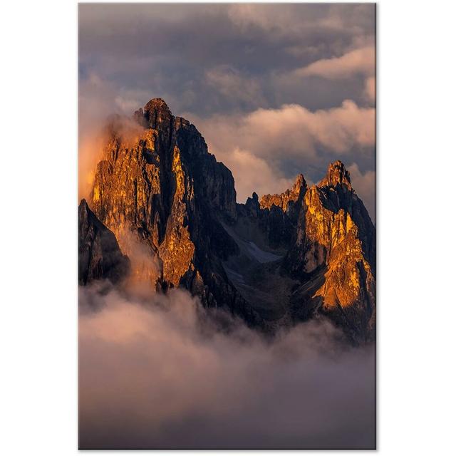 Mountains In The Clouds - Print on Canvas Latitude Run Size: 90cm H x 60cm W x 1.3cm D on Productcaster.