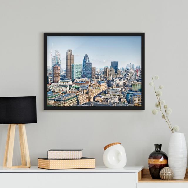 City of London - Picture Frame Graphic Art Ebern Designs Size: 50cm H x 70cm W x 2cm D, Frame Option: Black Framed on Productcaster.