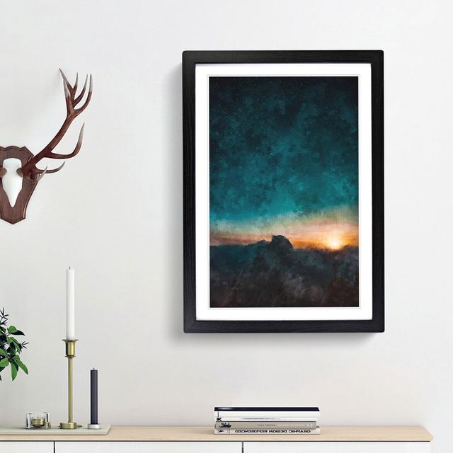 Stars Above California Painting - Picture Frame Graphic Art East Urban Home Size: 45cm H x 33cm W x 2cm D, Frame Option: Black Framed on Productcaster.