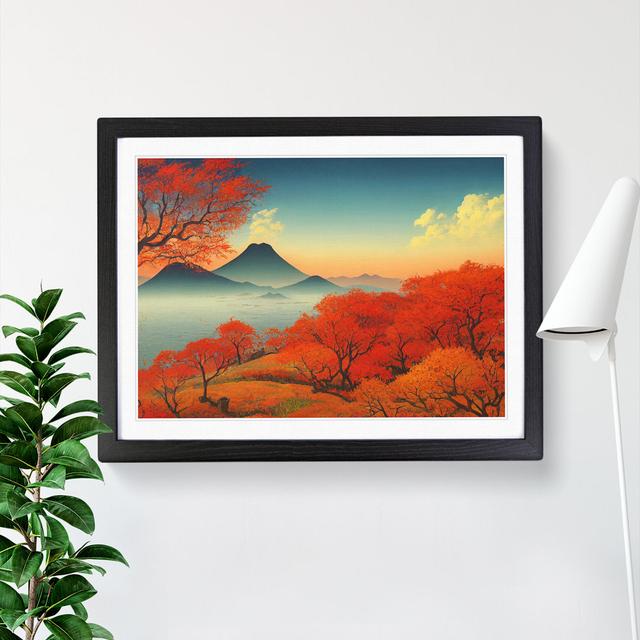 Autumn Mountains - Picture Frame Graphic Art Alpen Home Size: 46cm H x 64cm W x 2cm D, Frame Colour: Black Framed on Productcaster.