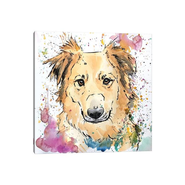 Golden Collie Mix Dog by Allison Gray - Wrapped Canvas Painting on Canvas ClassicLiving Size: 30.48cm H x 30.48cm W x 1.91cm D on Productcaster.