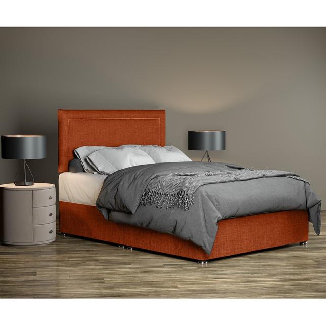 Ibsen Divan Bed Base 17 Stories Colour: Orange, Size: Double (4'6) on Productcaster.