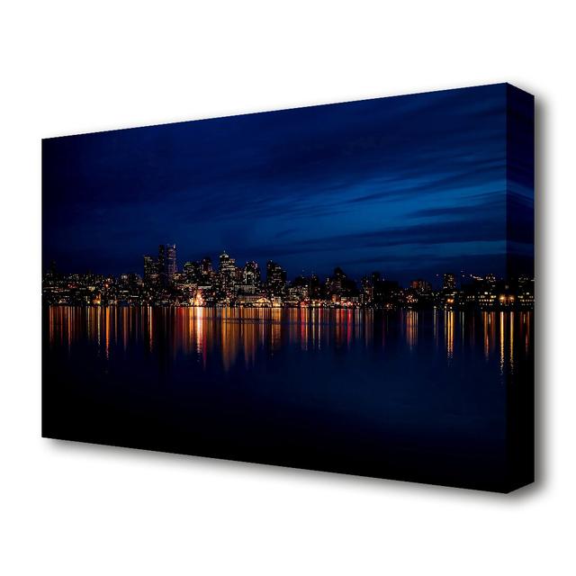 Night City Lights - Photograph Print on Wrapped Canvas East Urban Home Size: 81.3 cm H x 121.9 cm W on Productcaster.