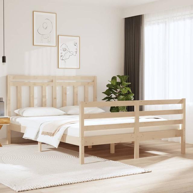 Jenesys Bed Frame 17 Stories Colour: Brown, Size: Small Double (4') on Productcaster.