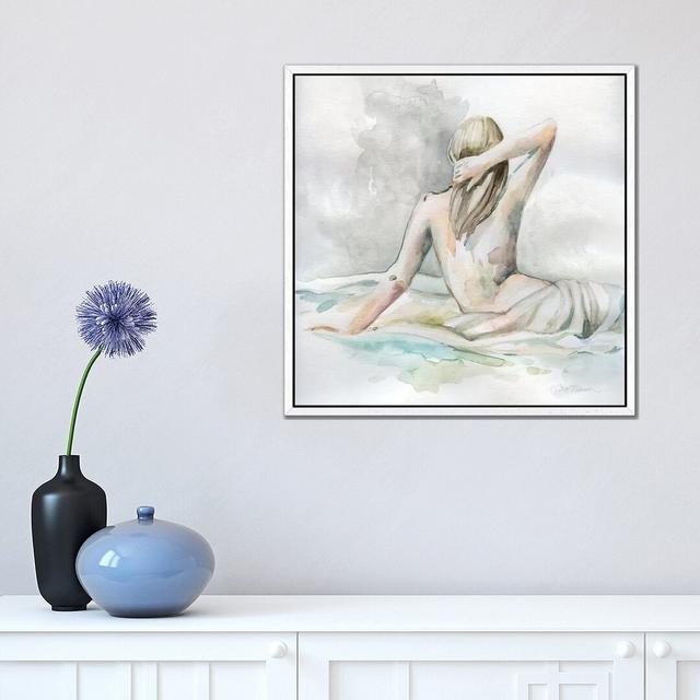 Serene Morning by Carol Robinson - Graphic Art Print on Canvas Ebern Designs Size: 45.72cm H x 45.72cm W x 3.81cm D, Format: White Framed on Productcaster.