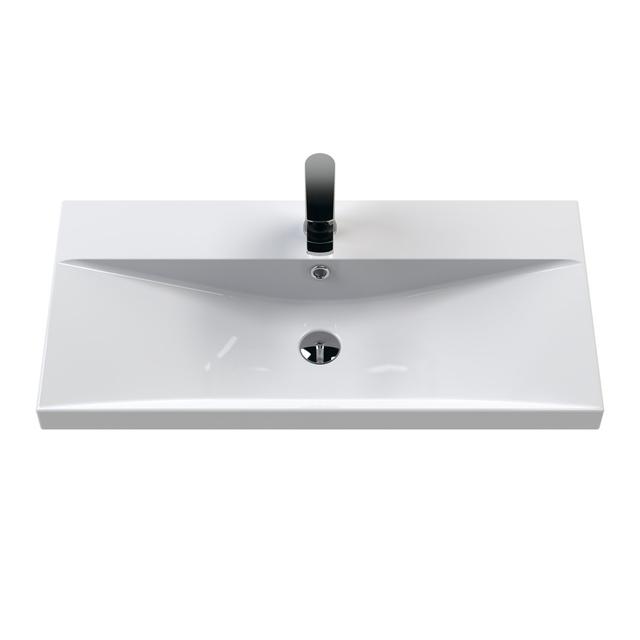 Urban 800mm Wall Hung Single Vanity Unit Hudson Reed Vanity Unit Colour: Satin Anthracite on Productcaster.