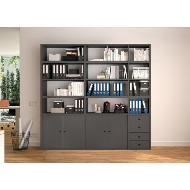 12 shelves/22 high/4 doors/2304cmB office cabinet FIF Moebel Colour: Gray Matt on Productcaster.