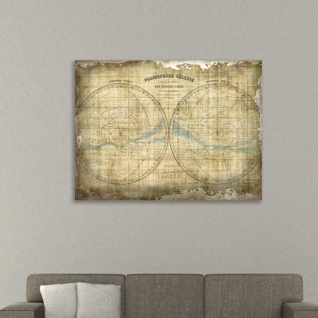 Constellation Map 1 by Kimberly Allen - Wrapped Canvas Print East Urban Home Size: 91 cm H x 122 cm W x 4 cm D on Productcaster.