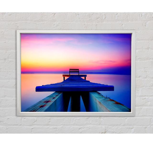 Calming Ocean Pier - Print Highland Dunes Size: 100cm H x 141.4cm W x 3.3cm D on Productcaster.