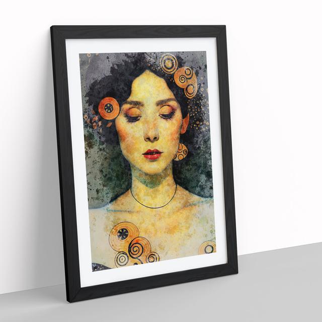 Vintage Portrait of a Woman No.4 - Picture Frame Painting Marlow Home Co. Frame Colour: Black Framed, Size: 64cm H x 46cm W x 2cm D on Productcaster.