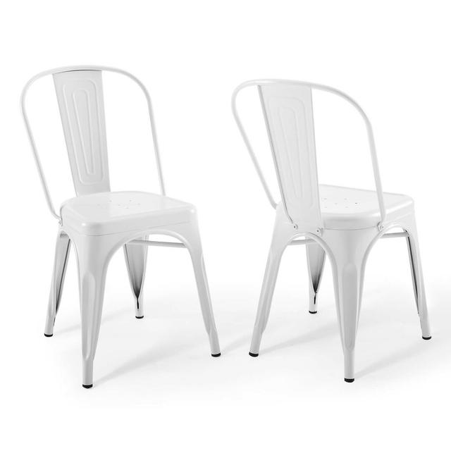 Side chair Set (Set of 2) Blue Elephant Colour: White on Productcaster.