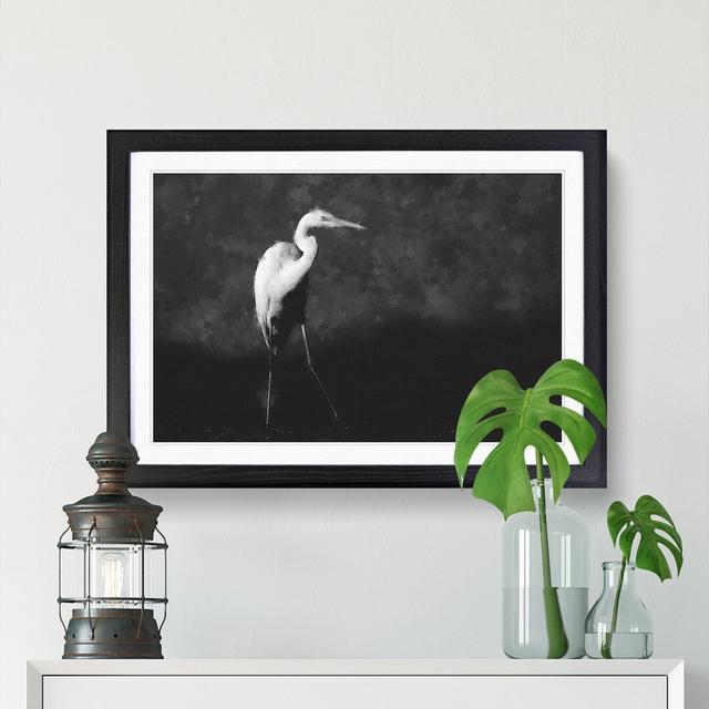 Stork Bird - Picture Frame Graphic Art Print East Urban Home Format: Black Framed, Size: 45cm H x 63cm W x 2cm D on Productcaster.