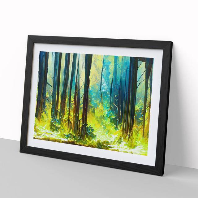 Forest in Abstract Vol.6 - Picture Frame Graphic Art Alpen Home Frame Colour: Black, Size: 34cm H x 46cm W x 2cm D on Productcaster.