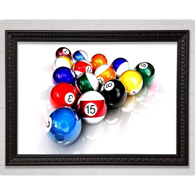 Pool Balls - Single Picture Frame Art Prints Ebern Designs Size: 29.7cm H x 42cm W x 3cm D on Productcaster.