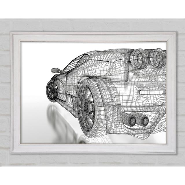 Ferrari Concept - Print Williston Forge Format: White Framed Paper, Size: 84.1cm H x 118.9cm W x 1.5cm D on Productcaster.