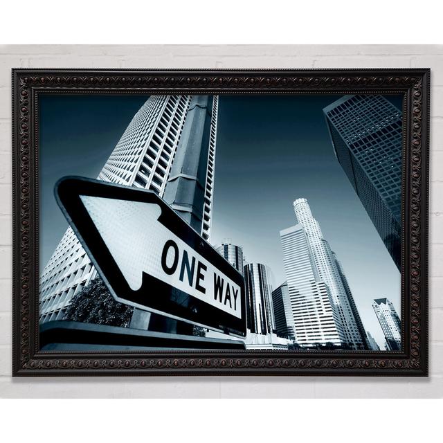 Los Angeles One Way - Drucken Ebern Designs Größe: 21 cm H x 29,7 cm B x 3 cm T on Productcaster.