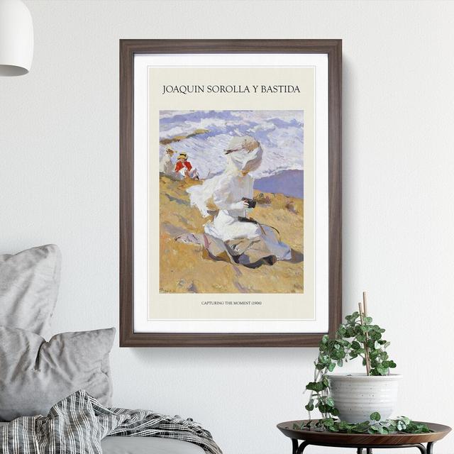 Capturing the Moment by Joaquin Sorolla Y Bastida - Picture Frame Art Prints East Urban Home Frame Option: Walnut, Size: 65cm H x 48cm W x 2cm D on Productcaster.