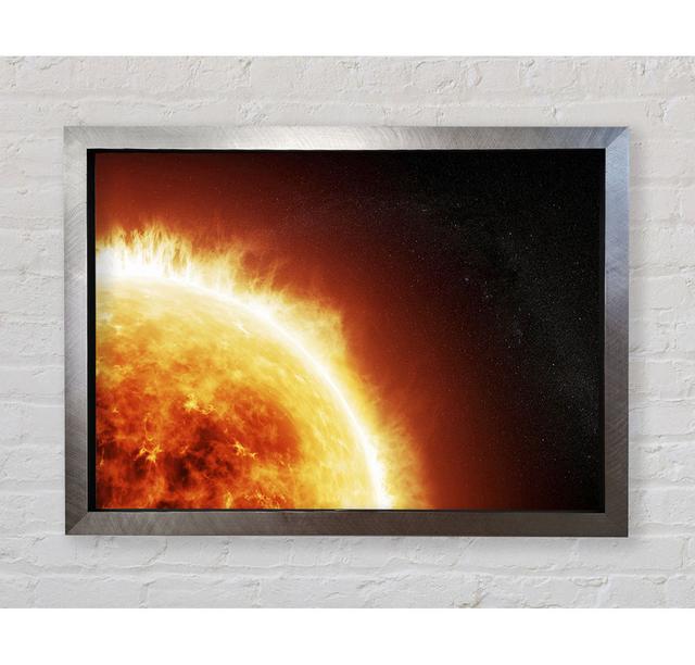 Fire Sun Glow - Single Picture Frame Art Prints Bright Star Size: 59.7cm H x 84.1cm W x 3.4cm D on Productcaster.