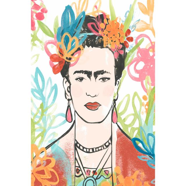 Portrait of Frida II by June Erica Vess - Wrapped Canvas Painting Latitude Vive Size: 30cm H x 20cm W x 3.8cm D on Productcaster.