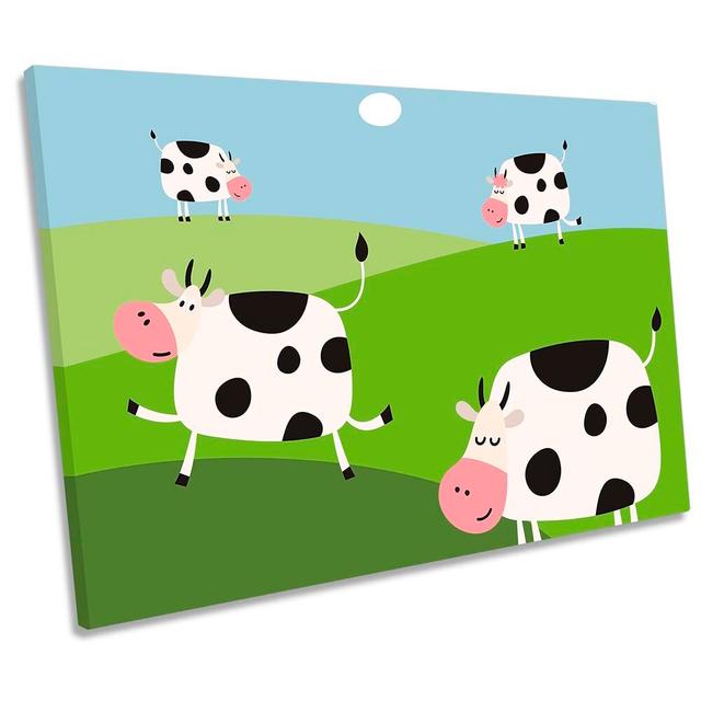 Dairy Cows Kids Room Framed - Wrapped Canvas Art Prints Harriet Bee Size: 30.5cm H x 45.7cm W x 2cm D on Productcaster.