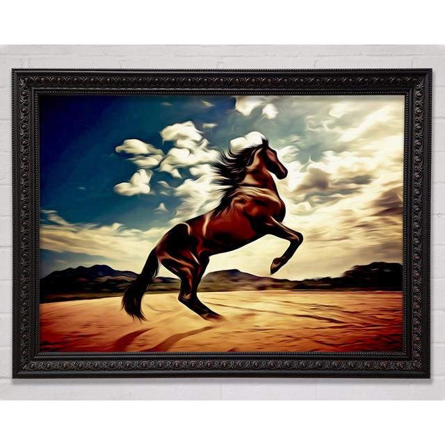 Rising Horse Framed Print Bright Star Size: 84.1cm H x 118.9cm W on Productcaster.