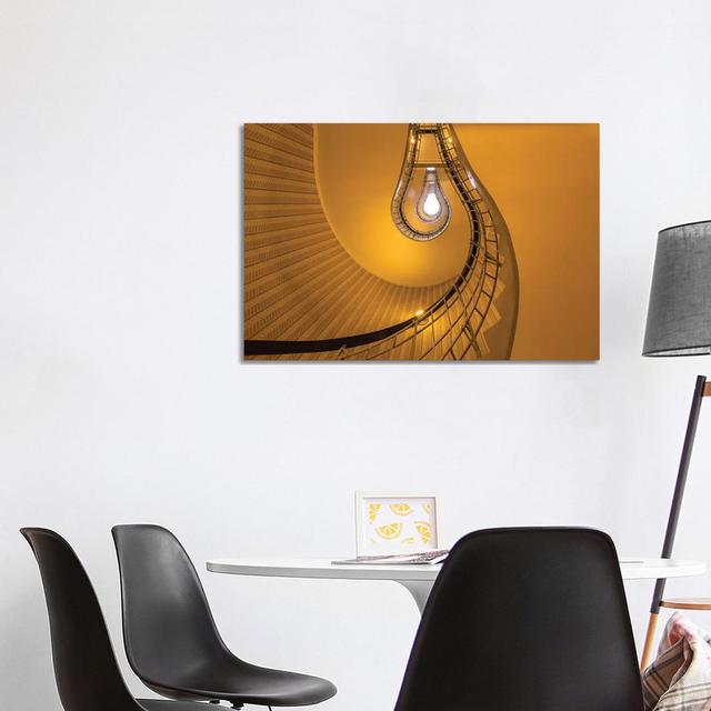 Czech Republic, Prague. Stairwell In The House Of The Black Madonna. by Jaynes Gallery - Wrapped Canvas Print Brayden Studio Size: 66.04cm H x 101.6cm on Productcaster.