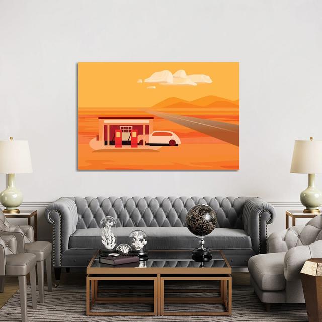 Tonopah Gas Station by Charles Harker - Wrapped Canvas Print ClassicLiving Size: 101.6cm H x 152.4cm W x 3.81cm D on Productcaster.