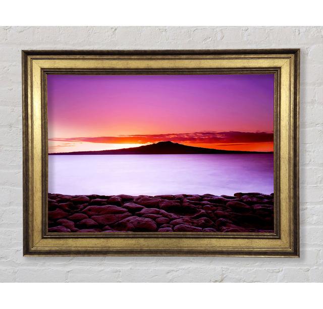 First Light Over The Ocean Rocks - Single Picture Frame Art Prints Bright Star Size: 59.7cm H x 84.1cm W x 8cm D on Productcaster.