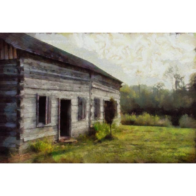 Painted Cabin with Green Lawn - Wrapped Canvas Art Prints Brambly Cottage Size: 51cm H x 76cm W x 3.8cm D on Productcaster.